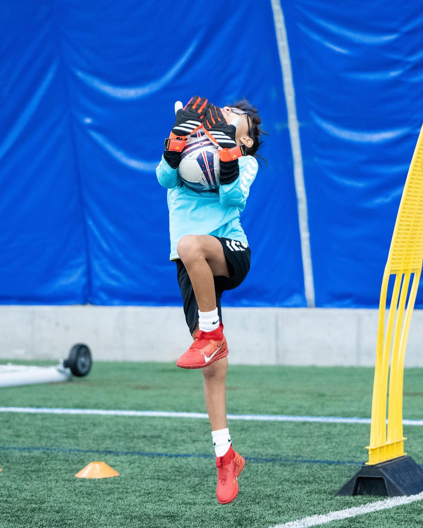 Maximiliano playing football